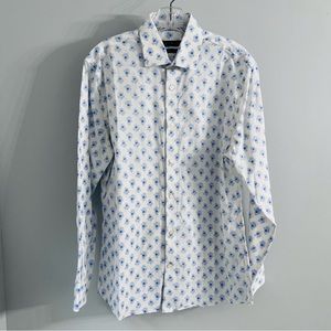 Tommy Hilfiger The Flex Supima Slim Fit Blue Floral Button Down